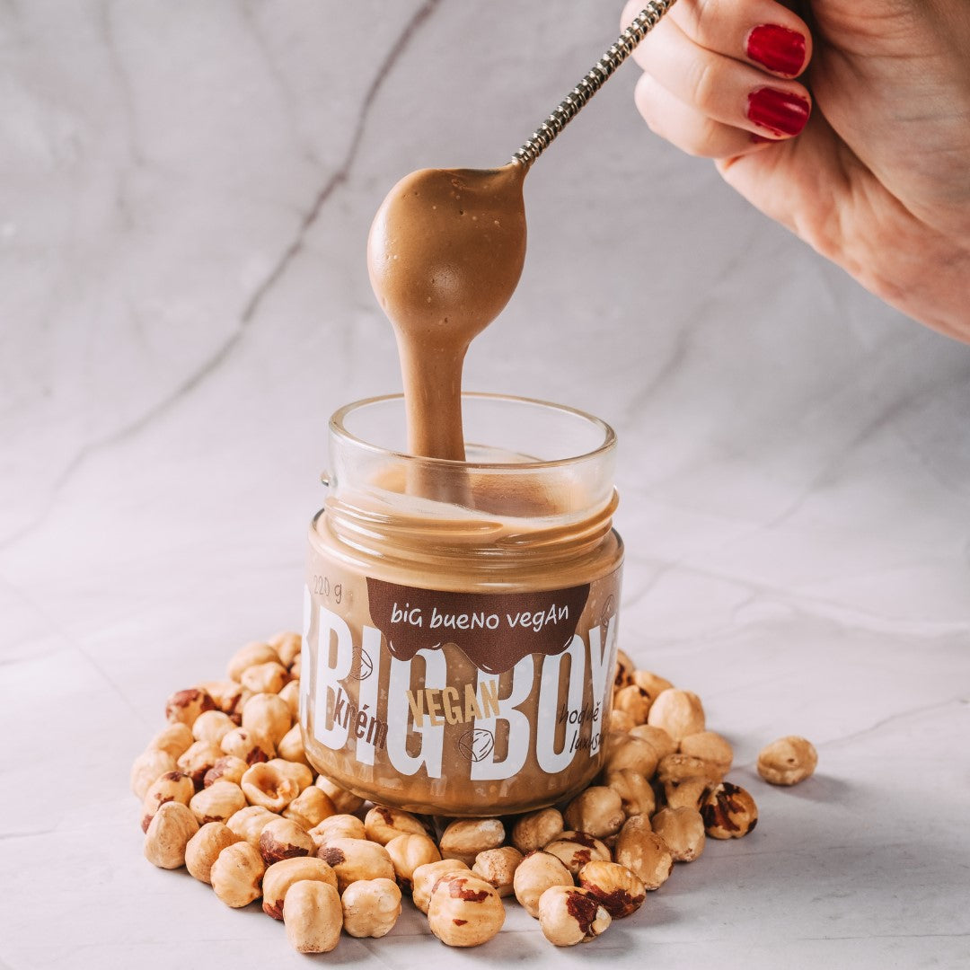 BIG BOY® Big Bueno VEGAN – Zarte Haselnusscreme mit Kokosmilch und Zucker 220g