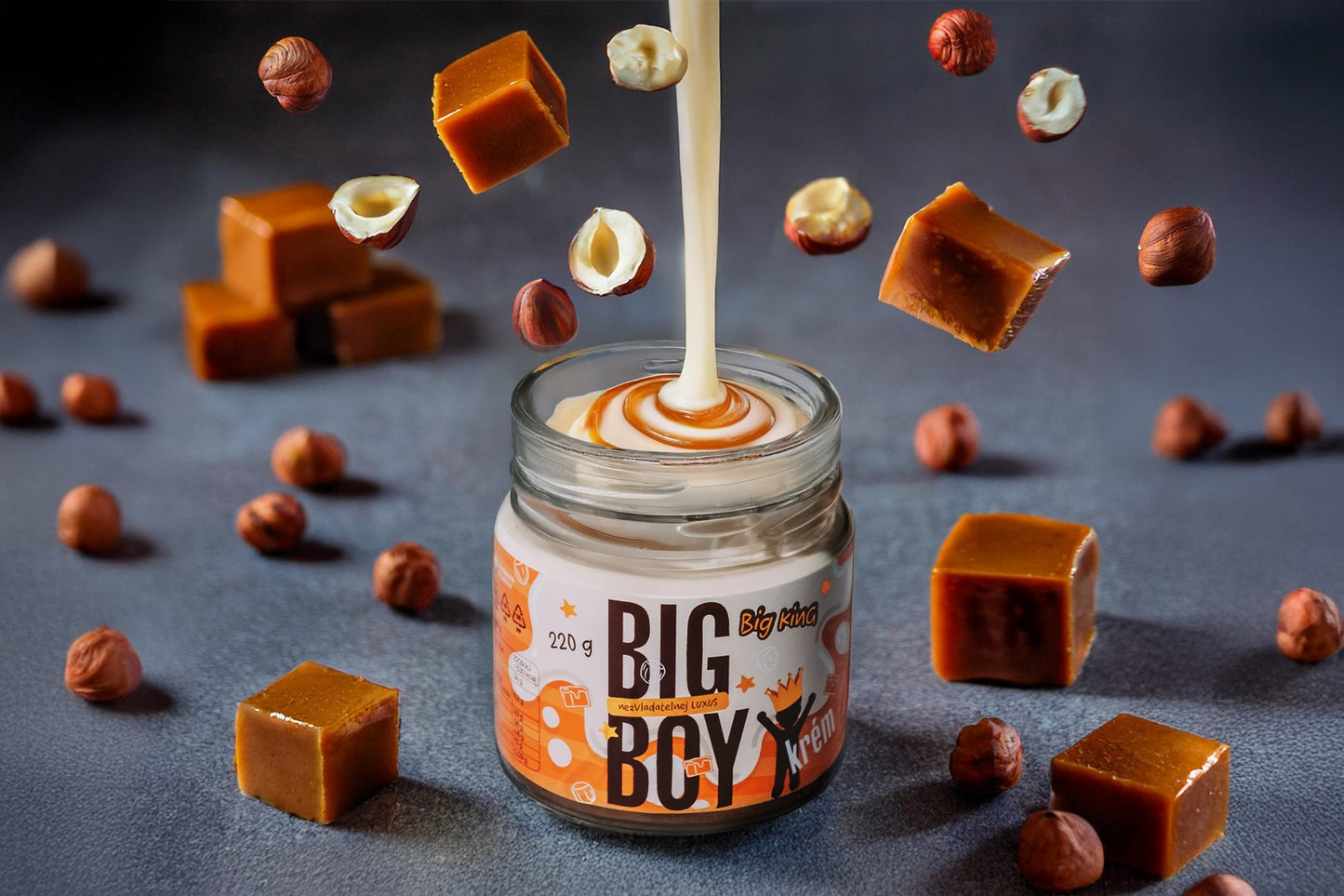 BIG BOY® Big King - Haselnusscreme mit Milch und Karamell 220g