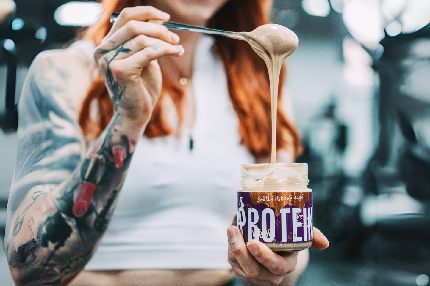 BIG BOY® PROTEINCREME WHITE NOUGAT 220g - Leichte Proteincreme mit Haselnüssen