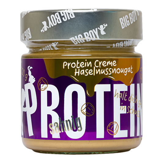 BIG BOY® PROTEINCREME WHITE NOUGAT 220g - Leichte Proteincreme mit Haselnüssen